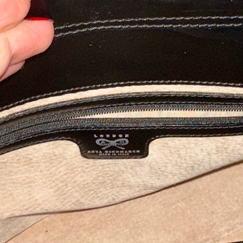 Anya Hindmarch Vintage Structured Black Top Handle bag Y2K - Picture 5 of 12